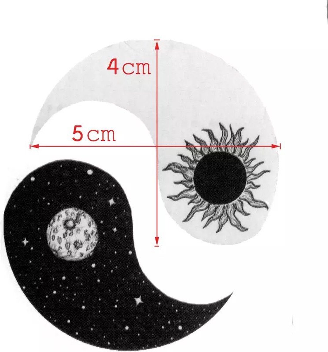 Wellness-House | Body Tattoo Yin Yang Zon en Maan | Tijdelijke Tatoeage | Yin Yang Tatoeage | Zon En Maan Tatoeage | Zen | Balans | Tattoo